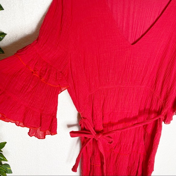 {Showpo.} tie waist tiered mini dress - Picture 3 of 8